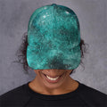 Teal Stardust Galaxy Space Print Baseball Cap