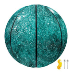 Teal Stardust Galaxy Space Print Basketball