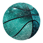 Teal Stardust Galaxy Space Print Basketball