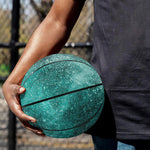 Teal Stardust Galaxy Space Print Basketball