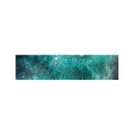 Teal Stardust Galaxy Space Print Bed Runner
