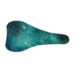 Teal Stardust Galaxy Space Print Bicycle Seat Cover