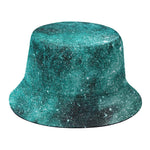 Teal Stardust Galaxy Space Print Bucket Hat