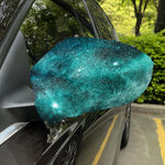Teal Stardust Galaxy Space Print Car Side Mirror Covers