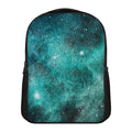 Teal Stardust Galaxy Space Print Casual Backpack