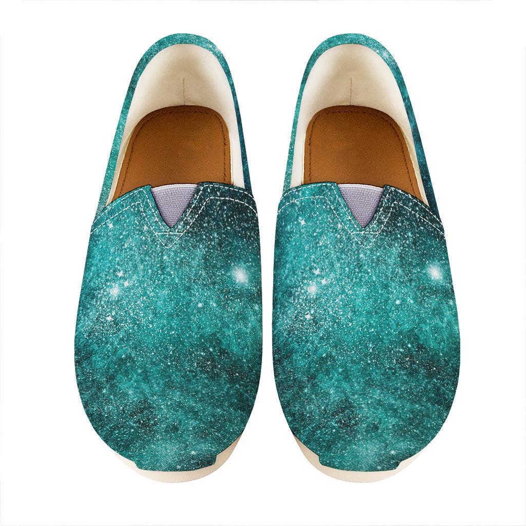 Teal Stardust Galaxy Space Print Casual Shoes