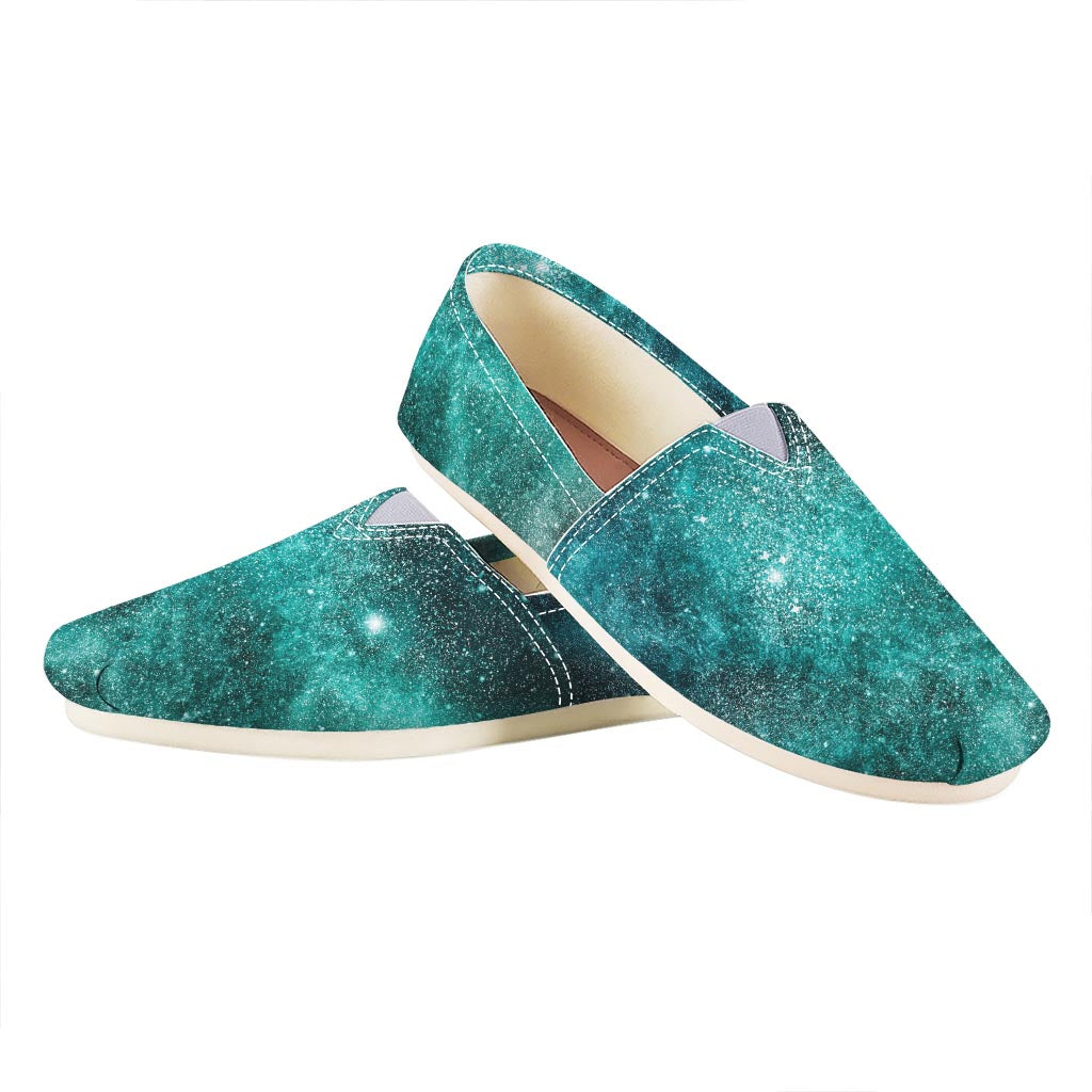 Teal Stardust Galaxy Space Print Casual Shoes