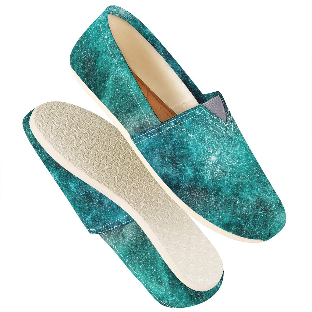 Teal Stardust Galaxy Space Print Casual Shoes