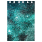 Teal Stardust Galaxy Space Print Curtain