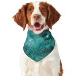 Teal Stardust Galaxy Space Print Dog Bandana