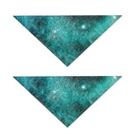 Teal Stardust Galaxy Space Print Dog Bandana