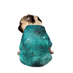 Teal Stardust Galaxy Space Print Dog Zip Up Jacket