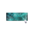 Teal Stardust Galaxy Space Print Extended Mouse Pad