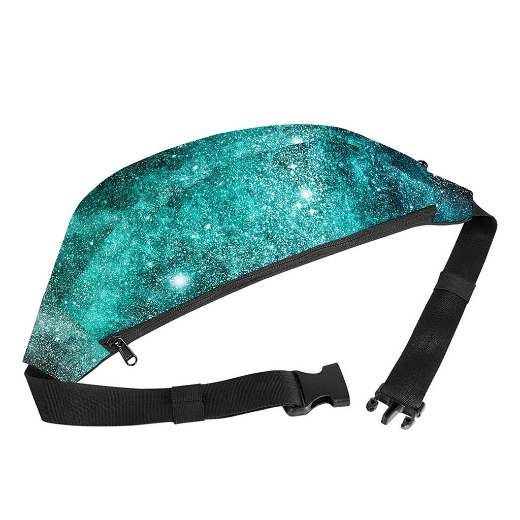 Teal Stardust Galaxy Space Print Fanny Pack