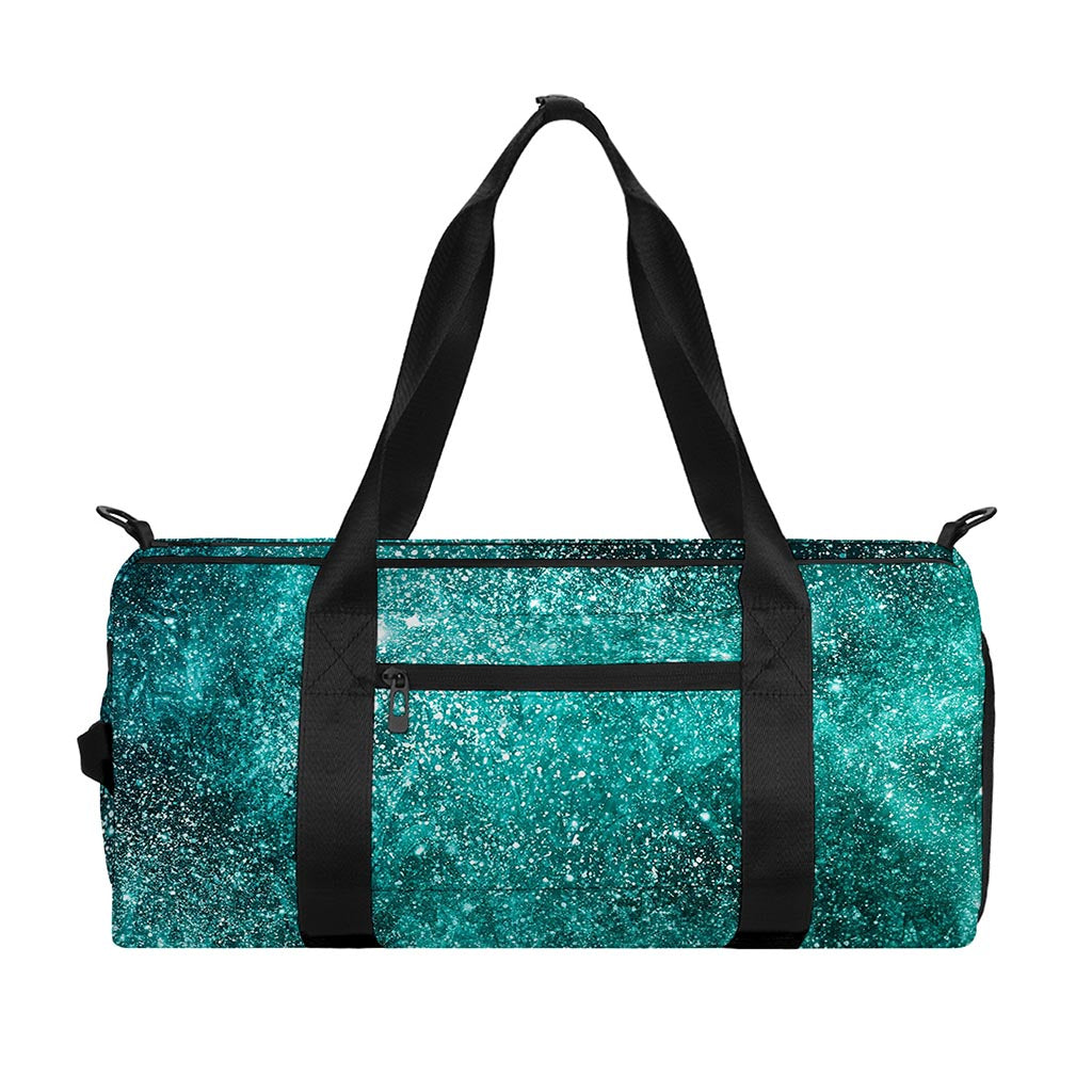 Teal Stardust Galaxy Space Print Gym Bag