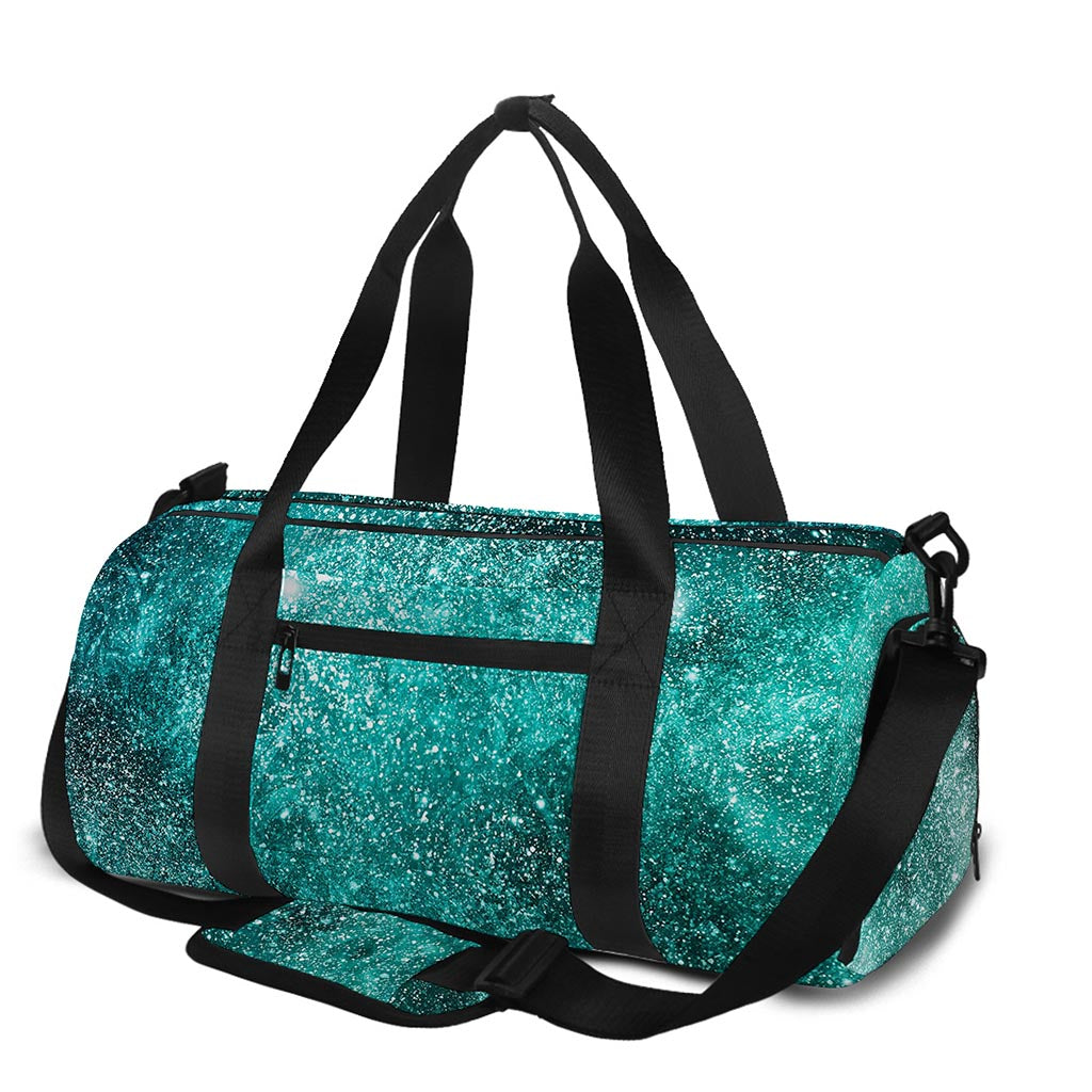 Teal Stardust Galaxy Space Print Gym Bag