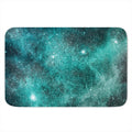 Teal Stardust Galaxy Space Print Indoor Door Mat
