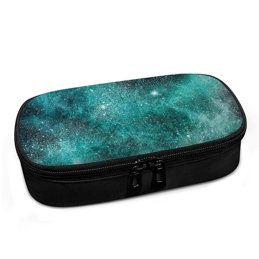 Teal Stardust Galaxy Space Print Insulin Cooler Travel Case