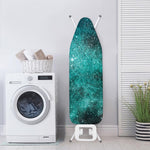 Teal Stardust Galaxy Space Print Ironing Board Cover