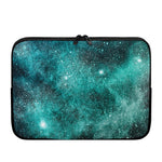 Teal Stardust Galaxy Space Print Laptop Sleeve