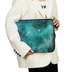 Teal Stardust Galaxy Space Print Laptop Sleeve