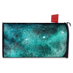 Teal Stardust Galaxy Space Print Mailbox Cover