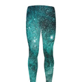 Teal Stardust Galaxy Space Print Men's Leggings