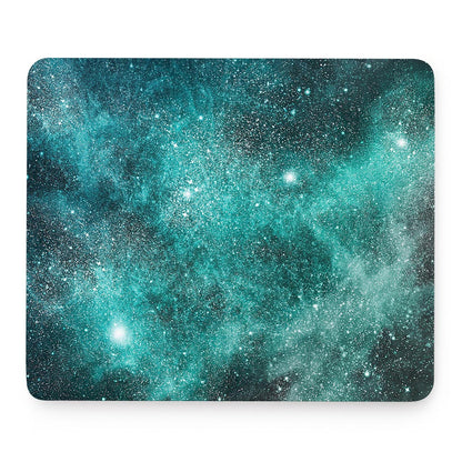 Teal Stardust Galaxy Space Print Mouse Pad