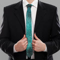 Teal Stardust Galaxy Space Print Necktie
