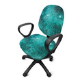 Teal Stardust Galaxy Space Print Office Chair Cover