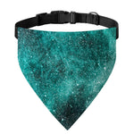 Teal Stardust Galaxy Space Print Over The Collar Dog Bandana