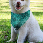 Teal Stardust Galaxy Space Print Over The Collar Dog Bandana