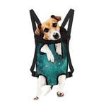 Teal Stardust Galaxy Space Print Pet Carrier Backpack