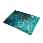 Teal Stardust Galaxy Space Print Pet Cooling Mat Cover