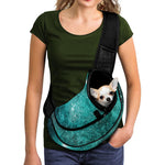 Teal Stardust Galaxy Space Print Pet Sling Carrier