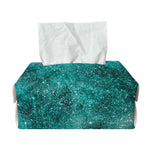 Teal Stardust Galaxy Space Print Rectangle Tissue Box Cover