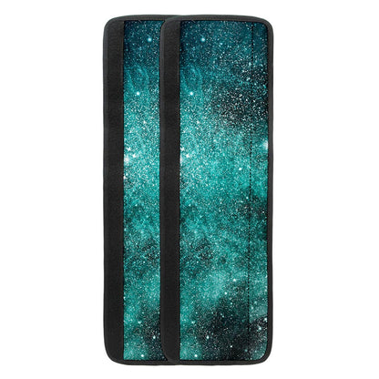 Teal Stardust Galaxy Space Print Refrigerator Handle Covers