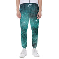 Teal Stardust Galaxy Space Print Joggers