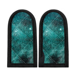 Teal Stardust Galaxy Space Print Skillet Handle Cover