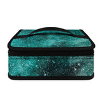Teal Stardust Galaxy Space Print Small Lunch Bag