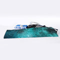 Teal Stardust Galaxy Space Print Sports Towel