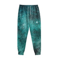 Teal Stardust Galaxy Space Print Sweatpants