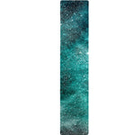 Teal Stardust Galaxy Space Print Table Runner