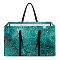 Teal Stardust Galaxy Space Print Utility Tote Bag
