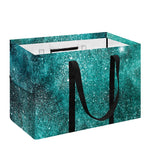 Teal Stardust Galaxy Space Print Utility Tote Bag