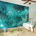 Teal Stardust Galaxy Space Print Wall Sticker
