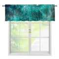 Teal Stardust Galaxy Space Print Window Valance