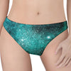 Teal Stardust Galaxy Space Print Women's Thong