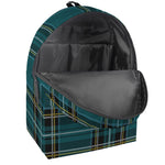 Teal Stewart Tartan Pattern Print Backpack