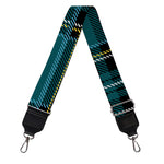 Teal Stewart Tartan Pattern Print Bag Strap